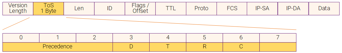 Рисунок 16-1: Поле ToS