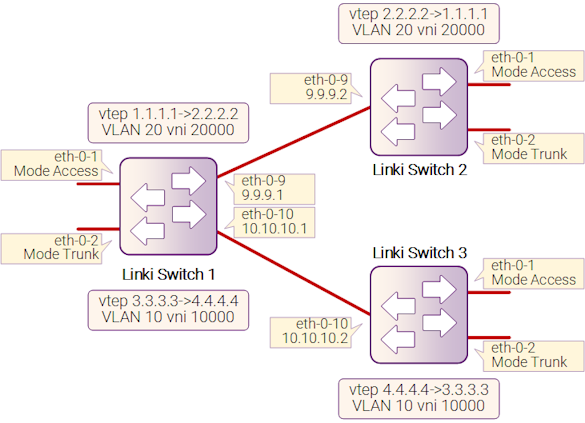 Рисунок 18-11: Overlay с несколькими исходными IP