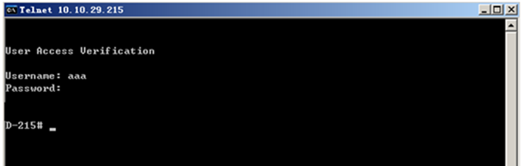 Рисунок 6-17: Тест подключения через Telnet