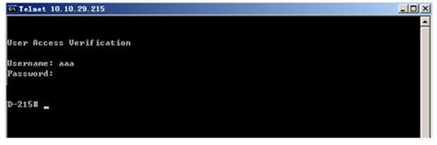 Рисунок 6-25: Тест подключения через Telnet